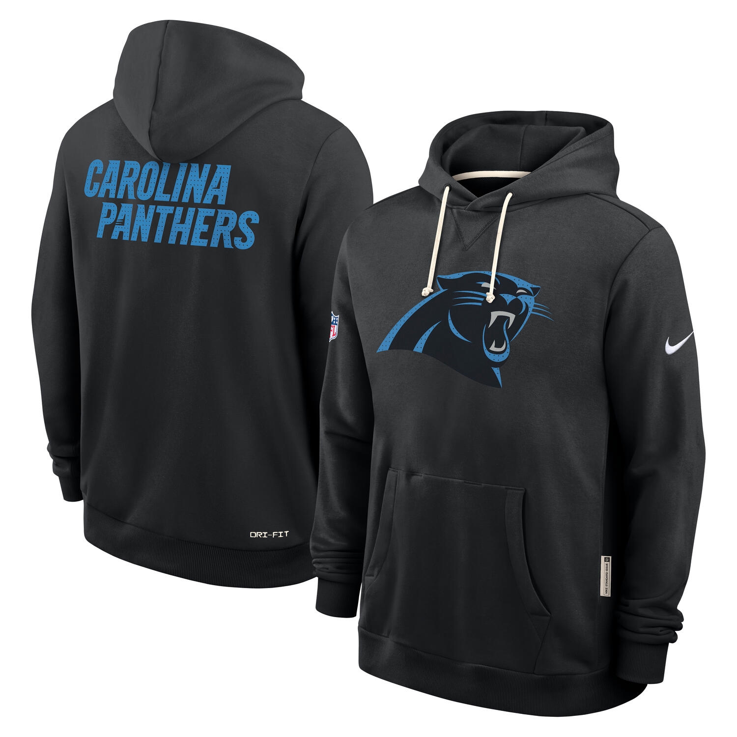 Carolina Panthers 2025 NFL Sideline Nike Standard Issue Hoodie Black
