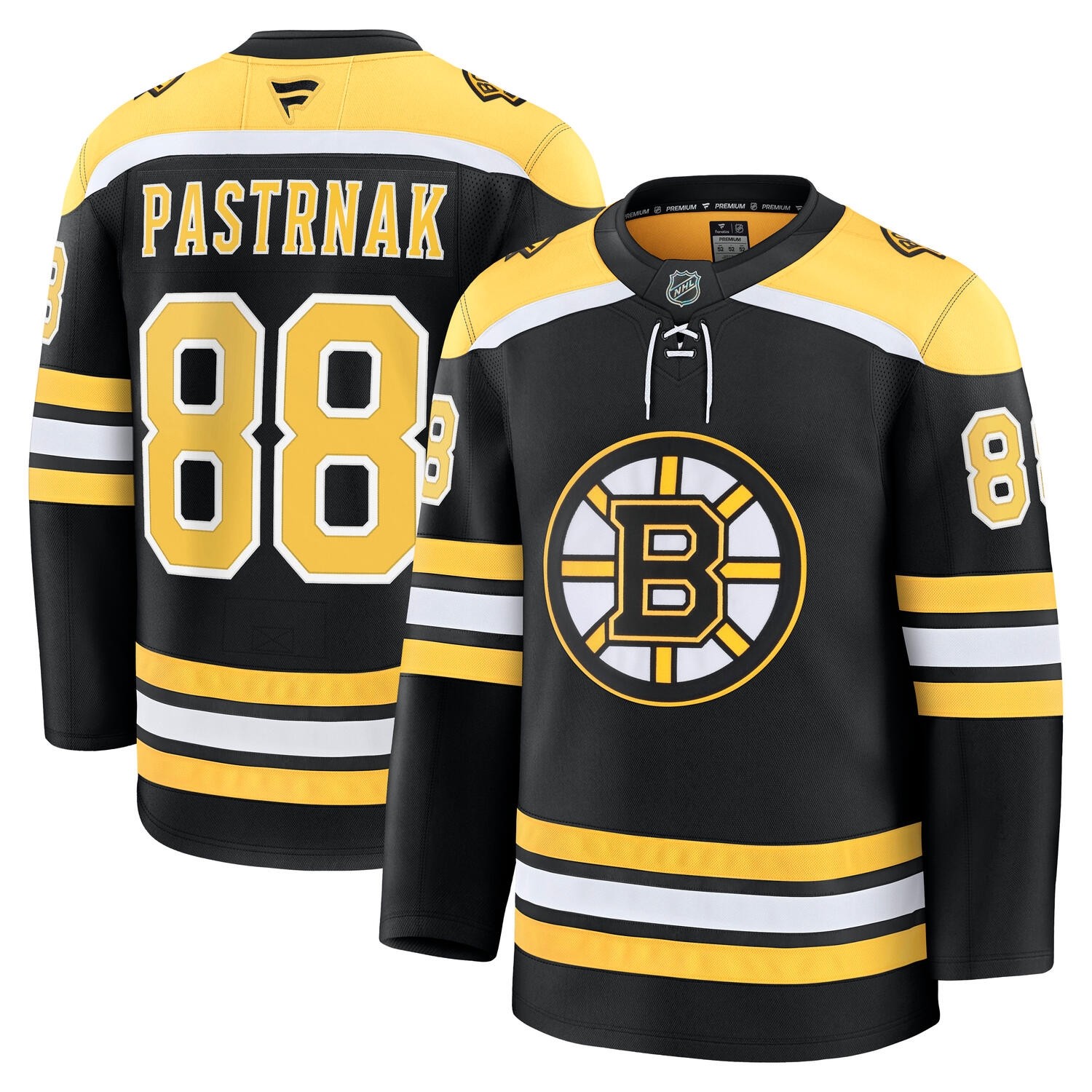 David Pastrnak #88 Boston Bruins Premium NHL Trikot Home Schwarz