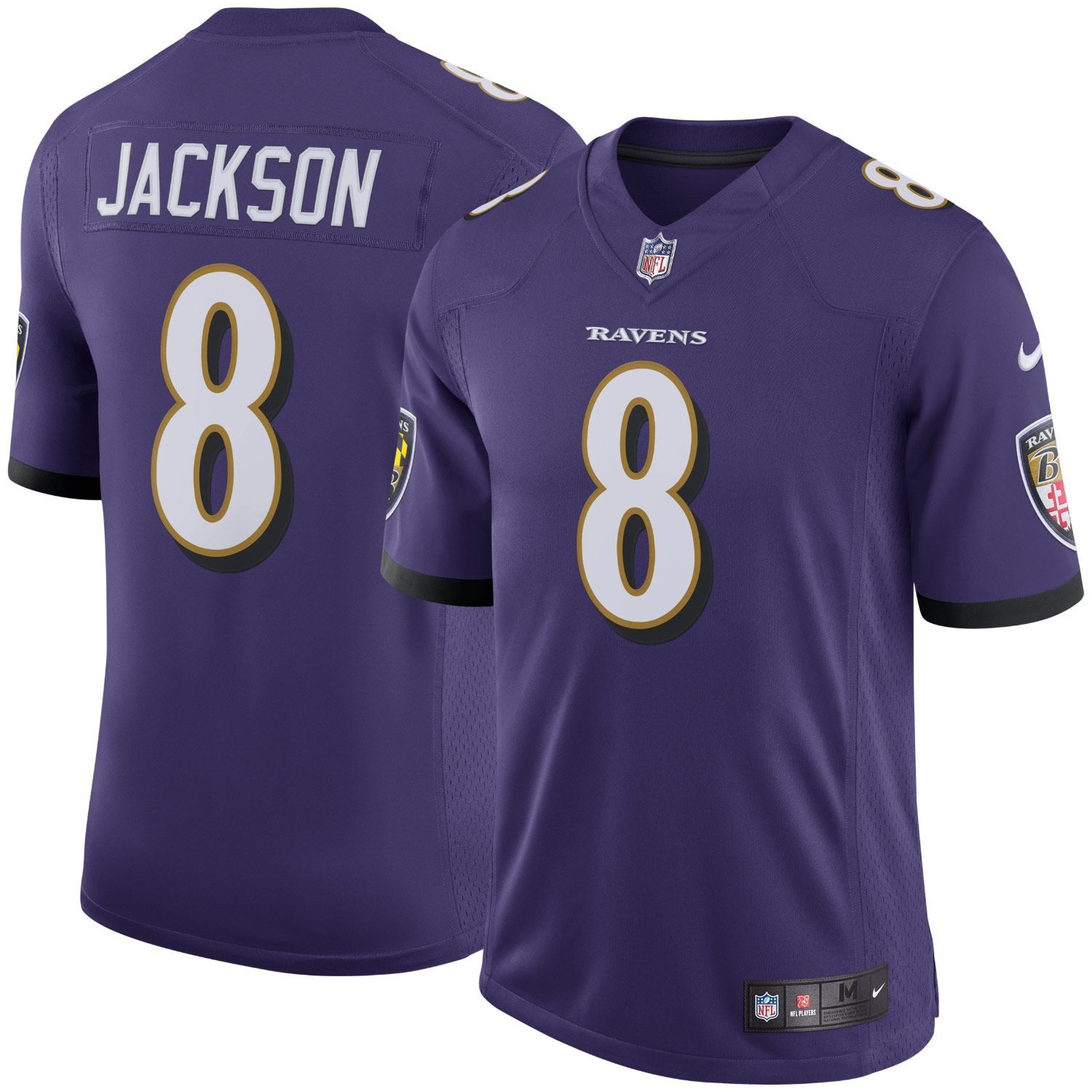 Lamar Jackson #8 Baltimore Ravens Nike Speed Machine Limited NFL Trikot Lila