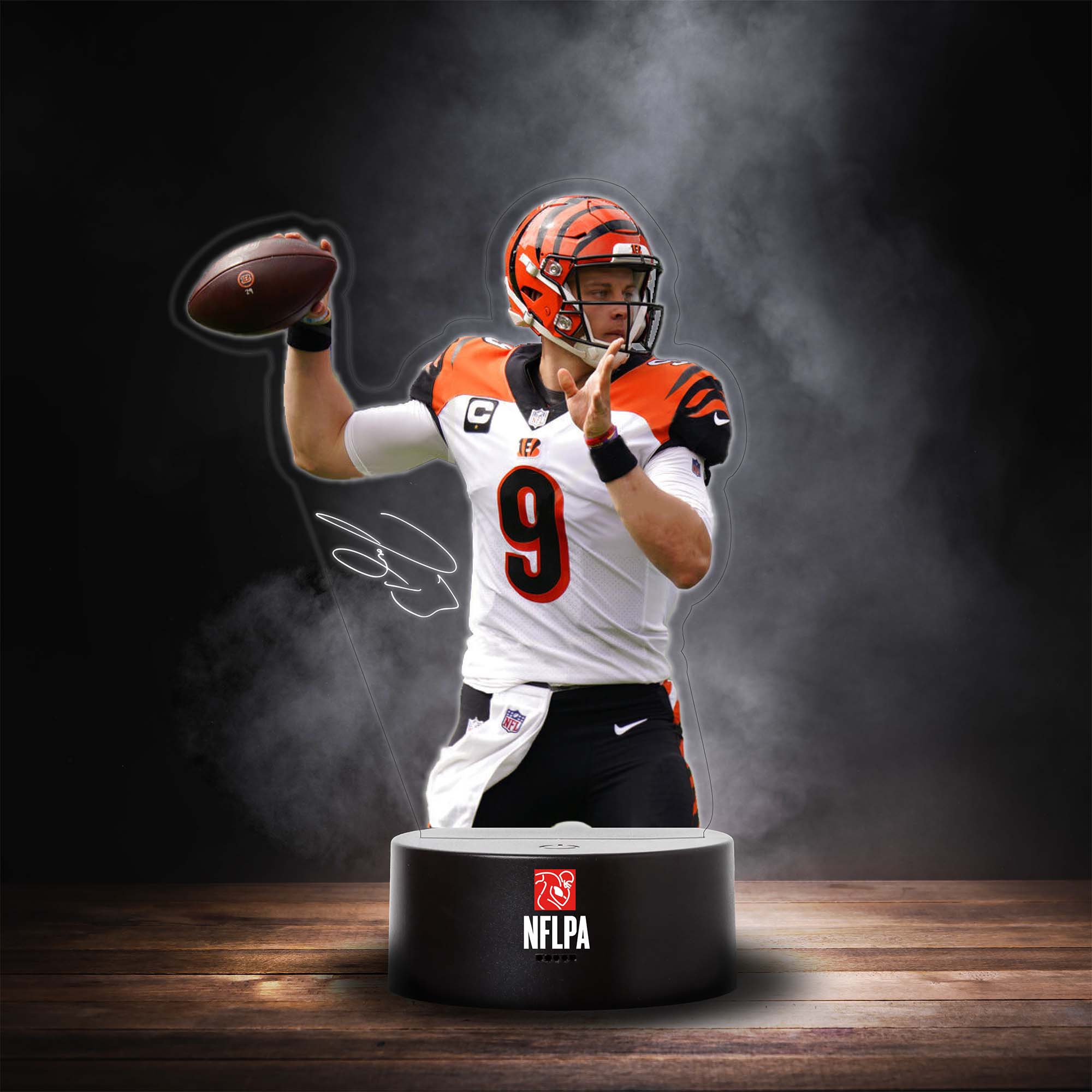 Joe Burrow Cincinnati Bengals NFLPA LED-Leuchtschild
