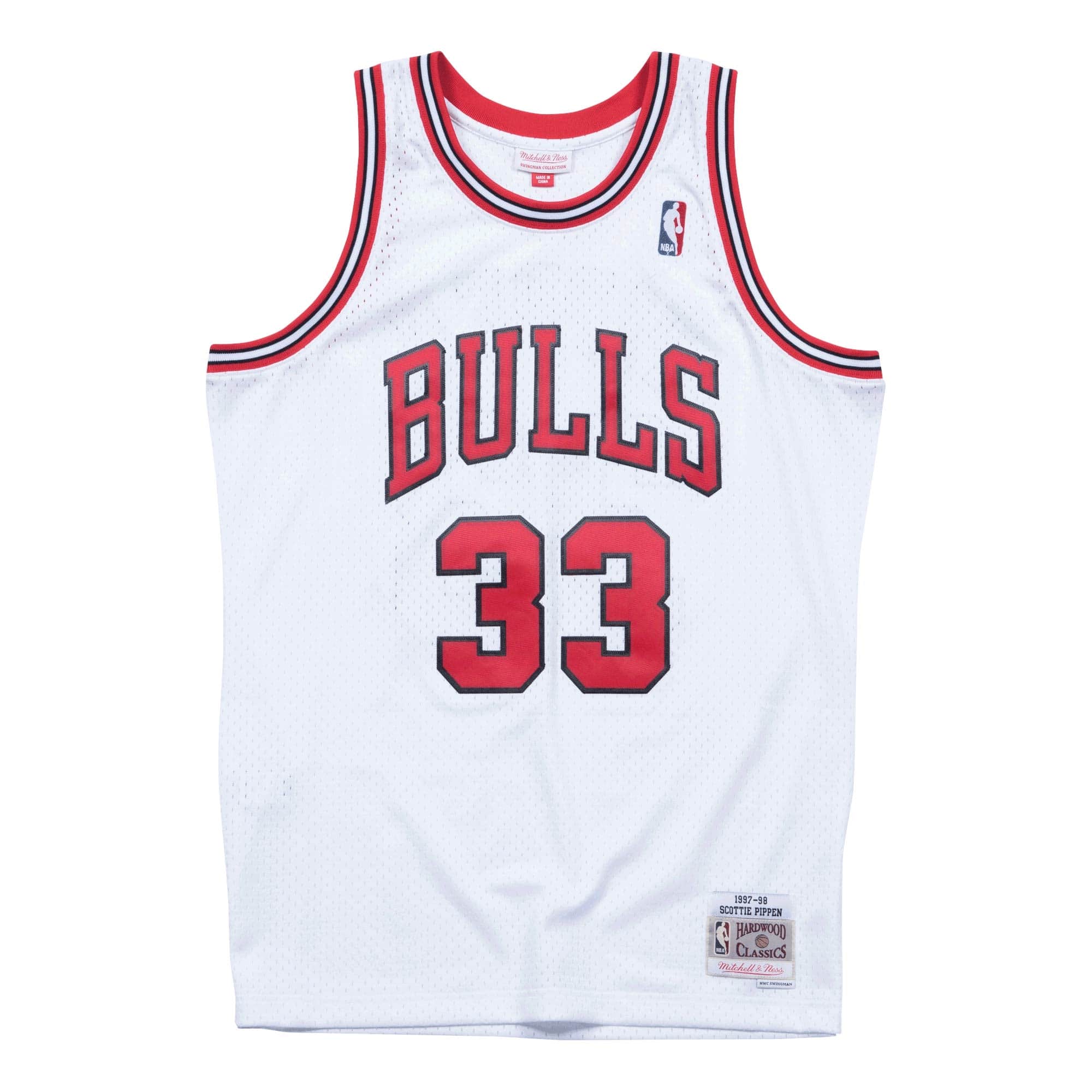 Scottie Pippen #33 Chicago Bulls 1997-98 Swingman NBA Trikot Weiß