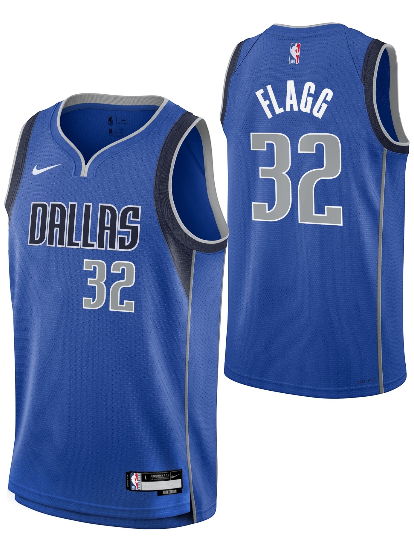 Cooper Flagg #32 Dallas Mavericks Icon Swingman NBA Trikot Blau (YOUTH)