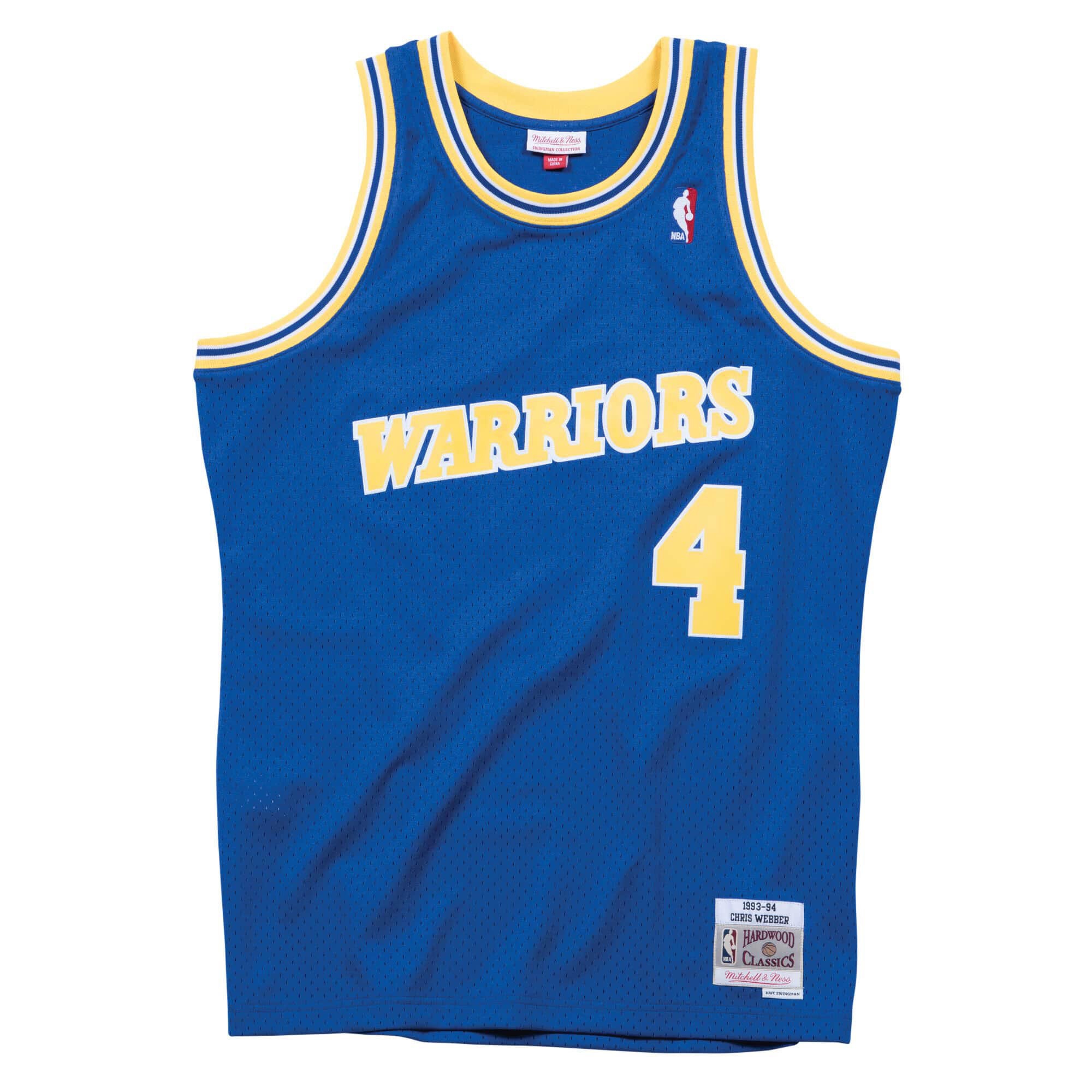 Chris Webber #4 Golden State Warriors 1993-94 Mitchell & Ness Swingman NBA Trikot Blau