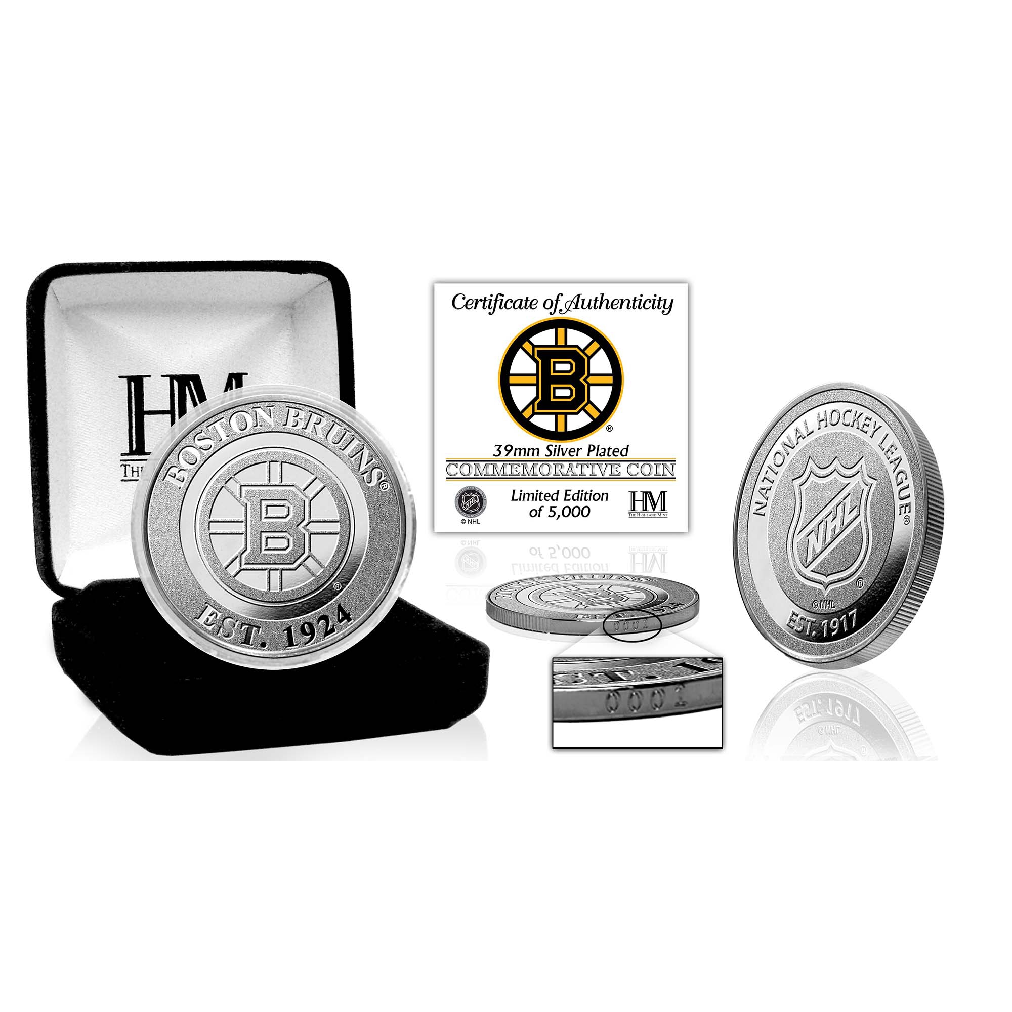 Boston Bruins NHL Team Silver Mint Coin