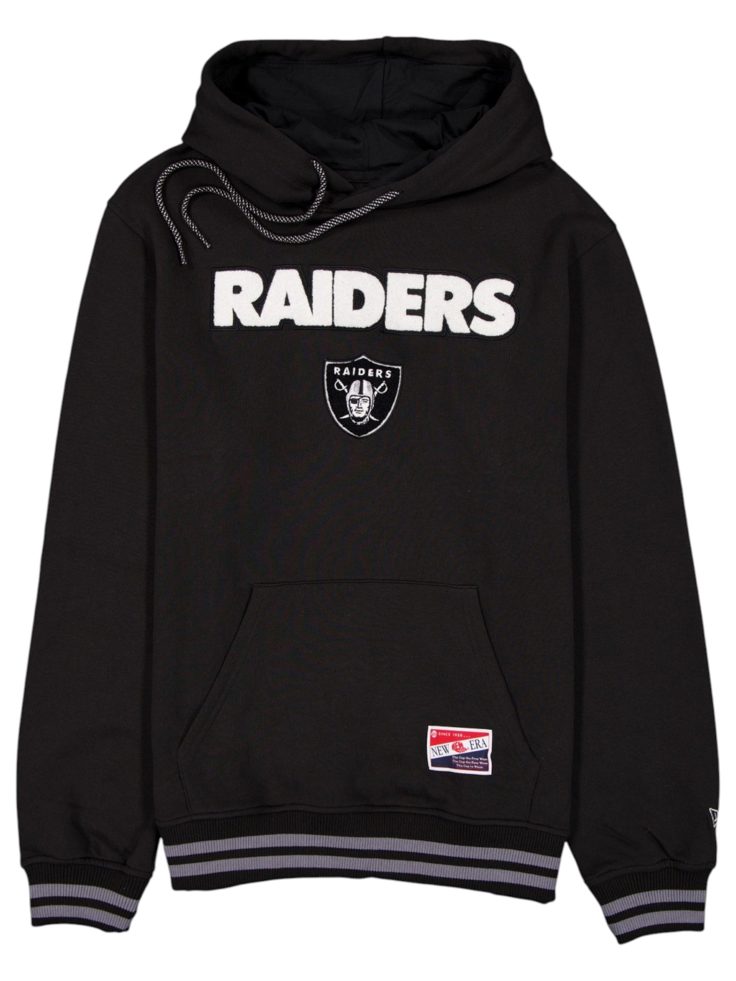 Las Vegas Raiders Felt Logo Throwback NFL Hoodie Schwarz