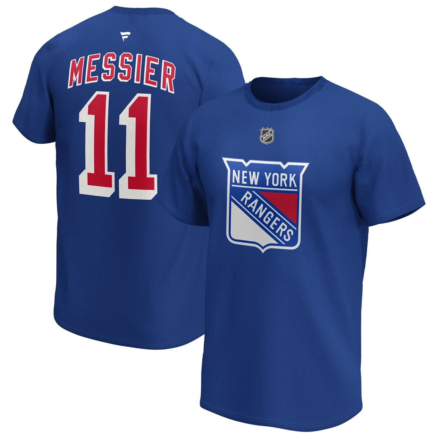 Mark Messier #11 New York Rangers Fanatics Alumni Player NHL T-Shirt Blau