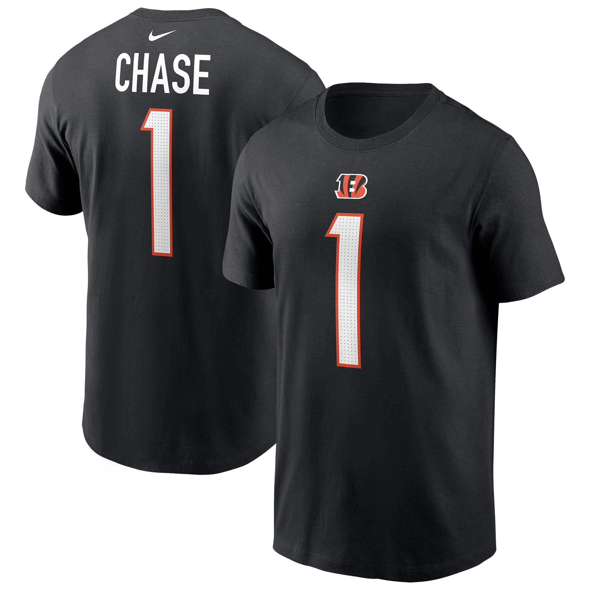 Ja'Marr Chase #1 Cincinnati Bengals Nike Player NFL T-Shirt Schwarz