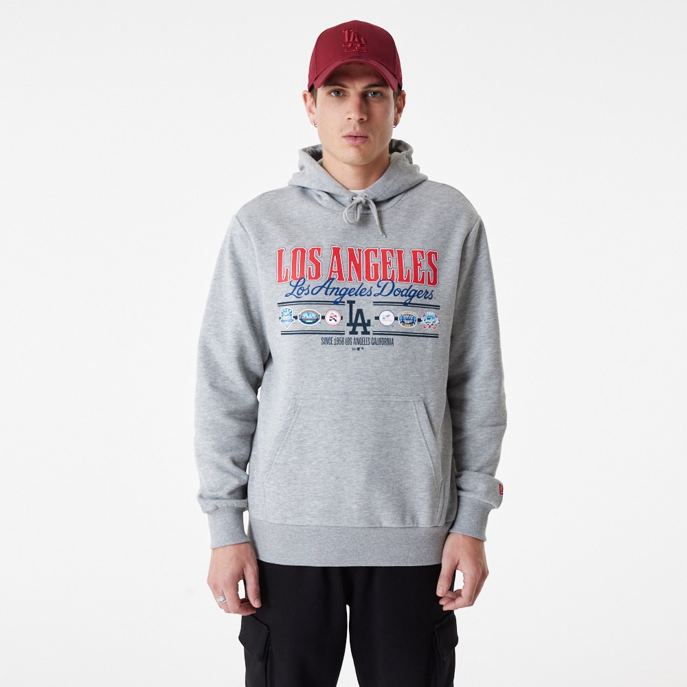 Los Angeles Dodgers Team Graphic New Era MLB Hoodie Grau