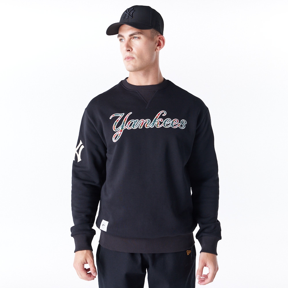 New York Yankees Tartan Infill MLB Crewneck Sweater Schwarz