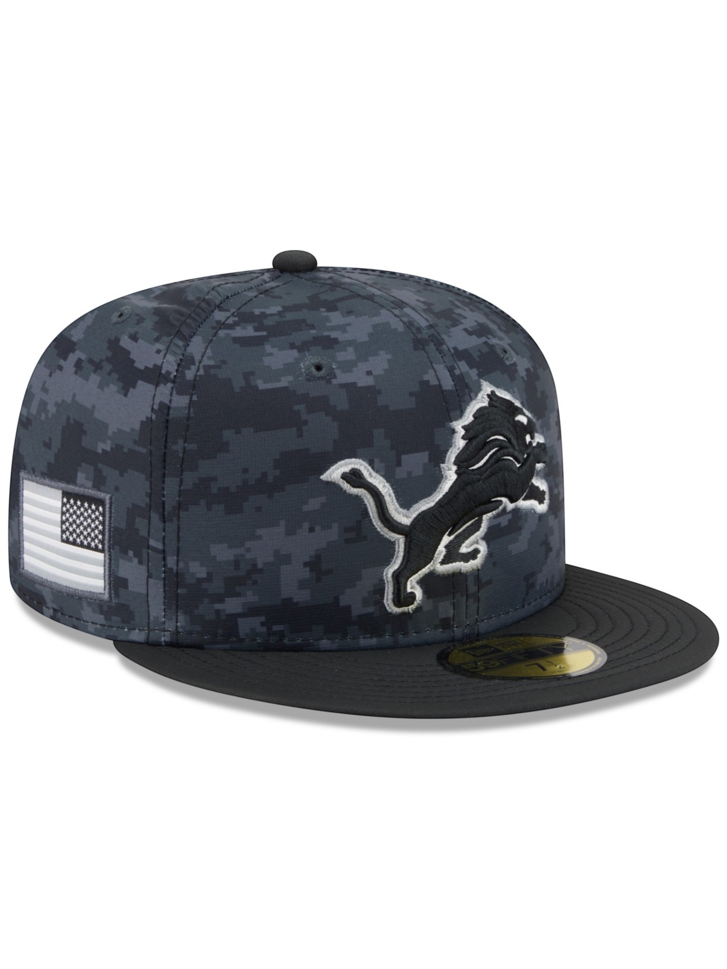 Detroit Lions 2026 NFL Salute to Service 59FIFTY Fitted Cap Schwarz