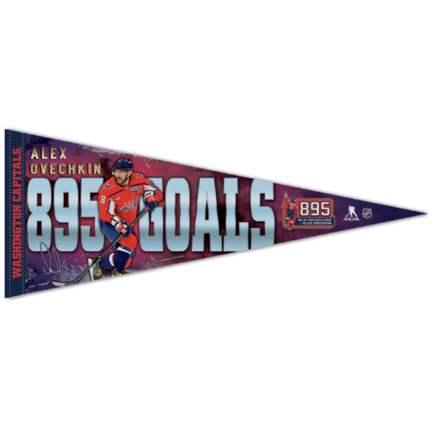 Alex Ovechkin 895 Goals Record Premium NHL Wimpel