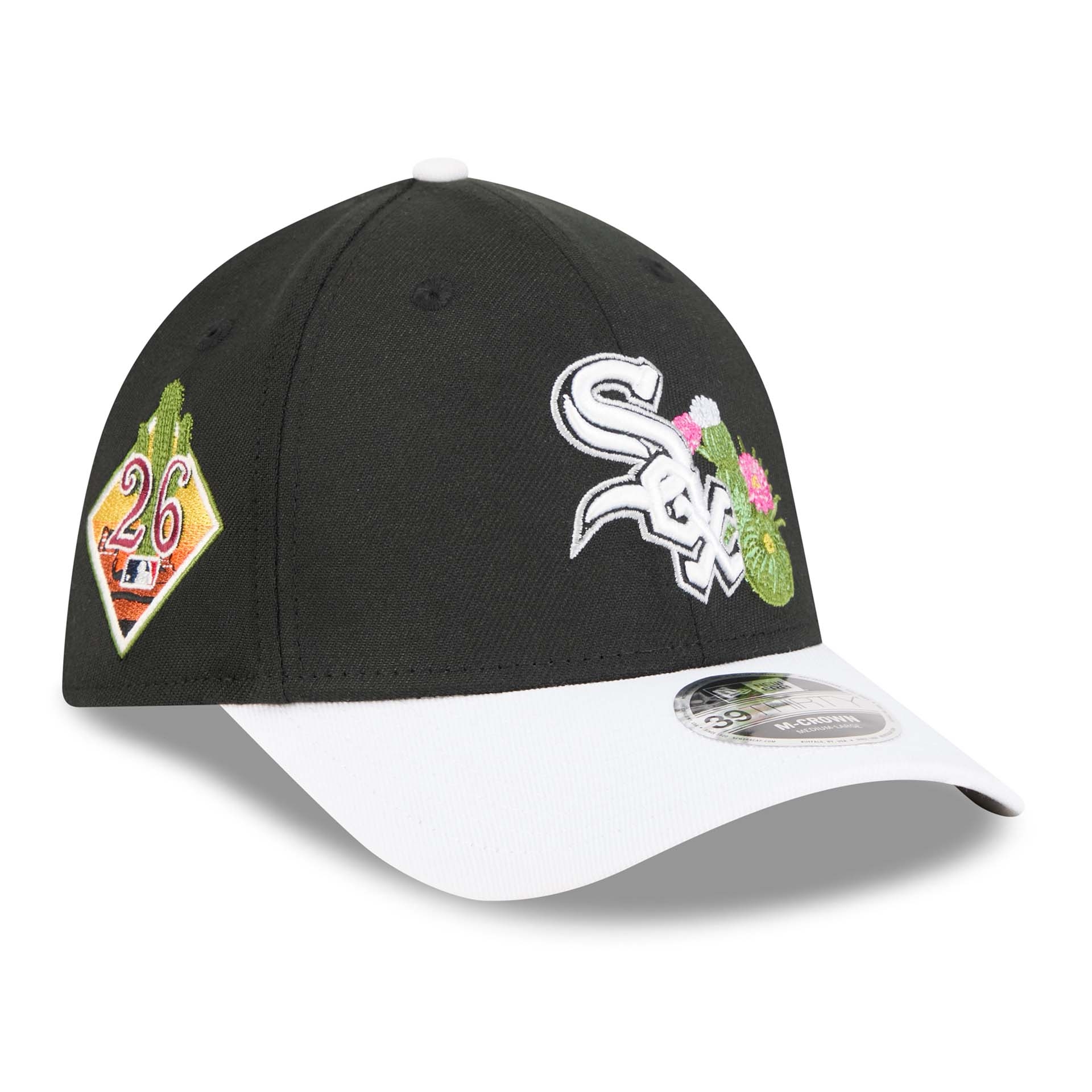 Chicago White Sox 2026 MLB Spring Training 39THIRTY M-Crown Flex Cap Schwarz