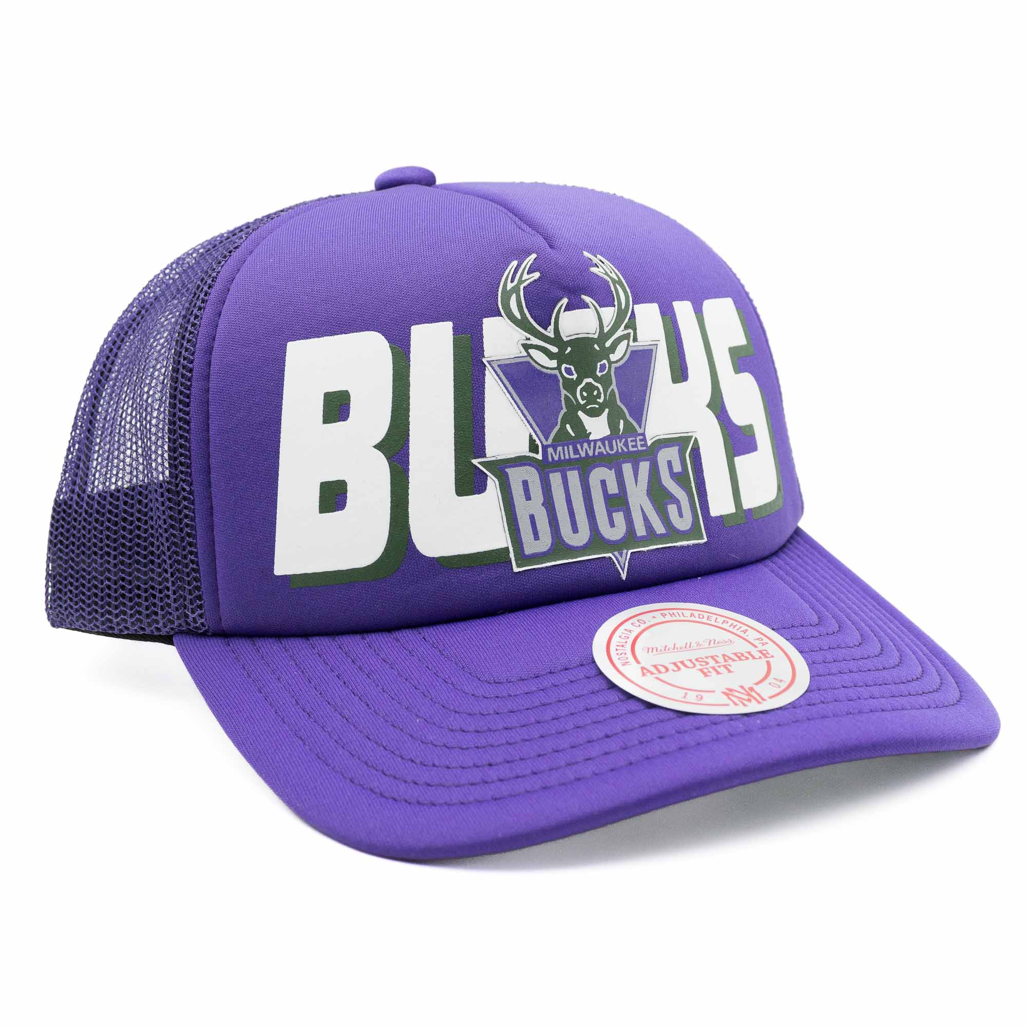 Milwaukee Bucks NBA Billboard Mitchell & Ness Trucker Cap