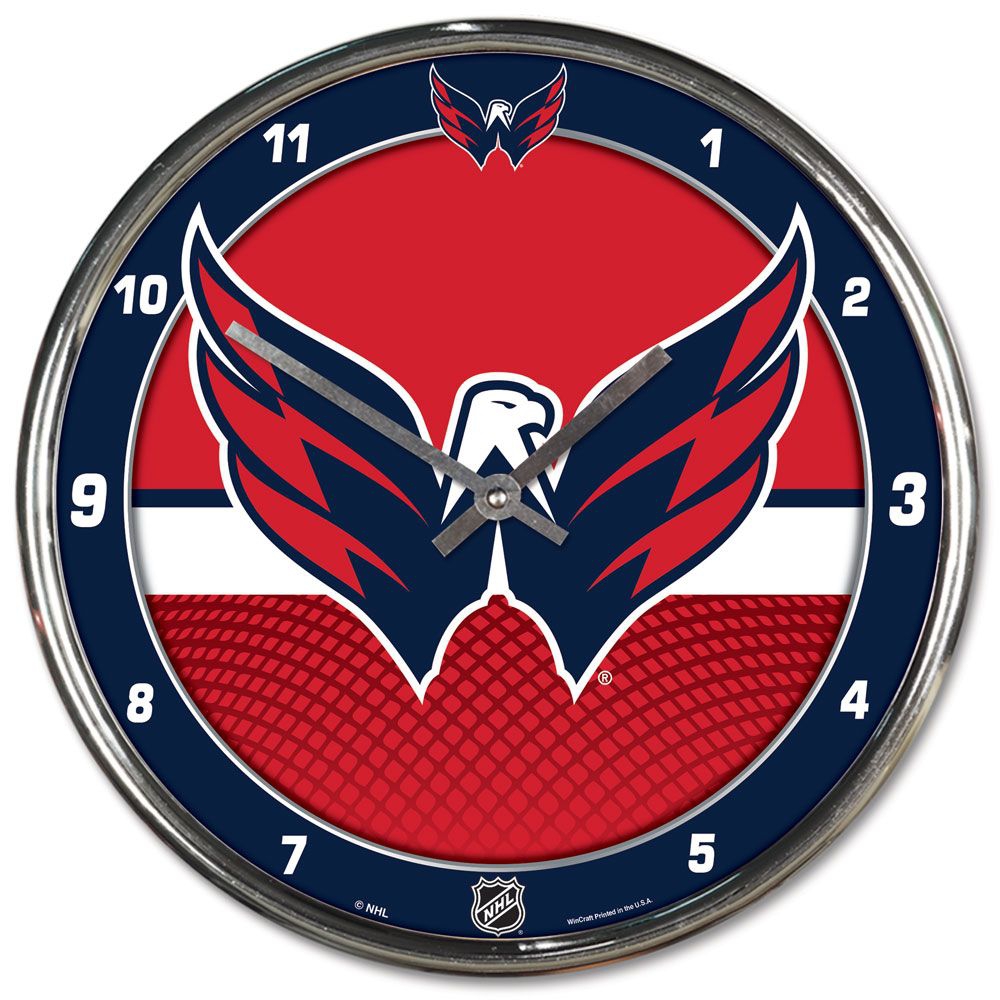 Washington Capitals Chrome NHL Wanduhr