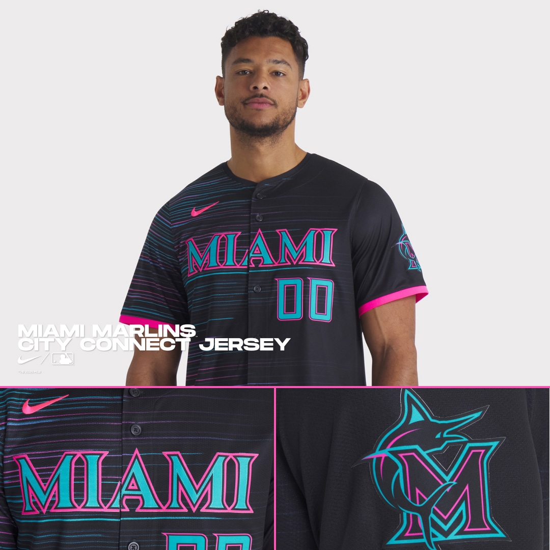 Nike Miami Marlins City Connect Limited MLB Jersey Black