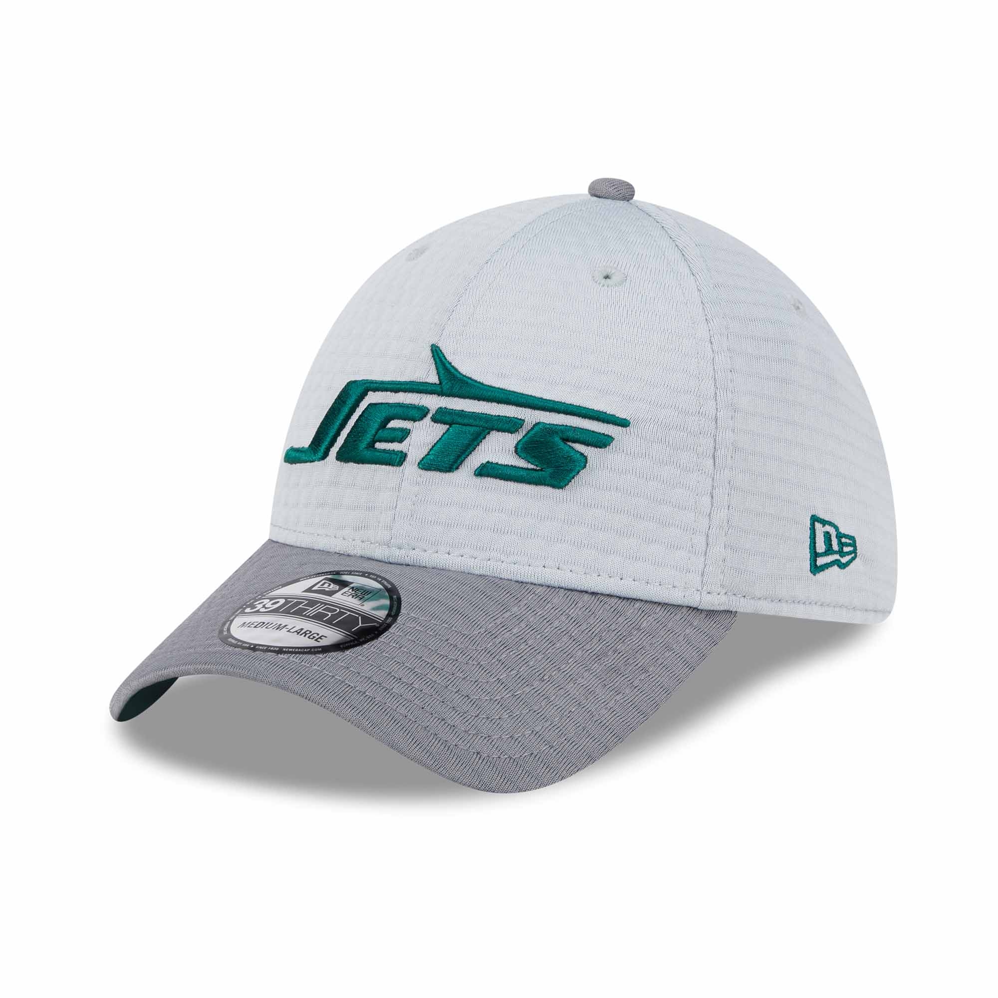 New York Jets 2024 NFL Training Camp New Era 39THIRTY Flex Cap Grau