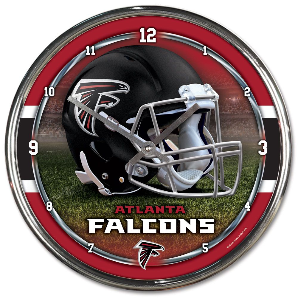 Atlanta Falcons WinCraft Chrome NFL Wanduhr