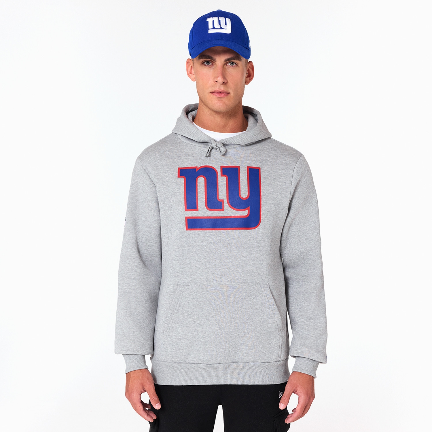 New York Giants Logo Hoodie New Era NFL Sweatshirt Grey