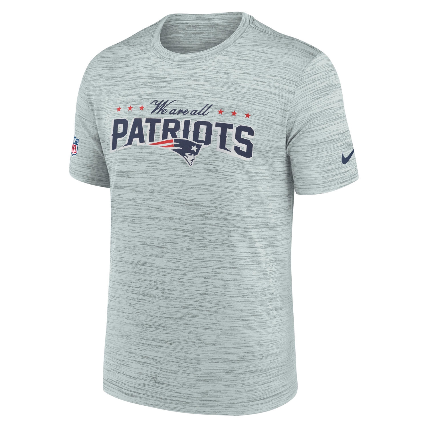 New England Patriots 2025 Rivalries Velocity Dri-FIT NFL T-Shirt Gray