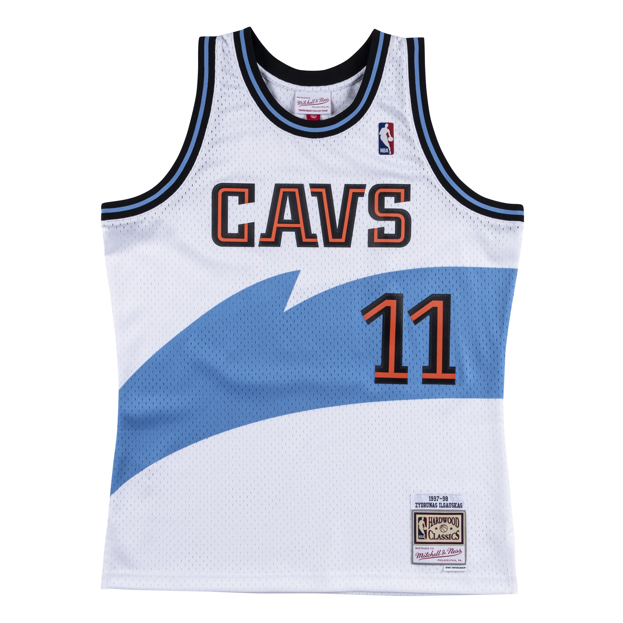 Zydrunas Ilgauskas #11 Cleveland Cavaliers 1997-98 Mitchell & Ness Swingman NBA Trikot Weiß