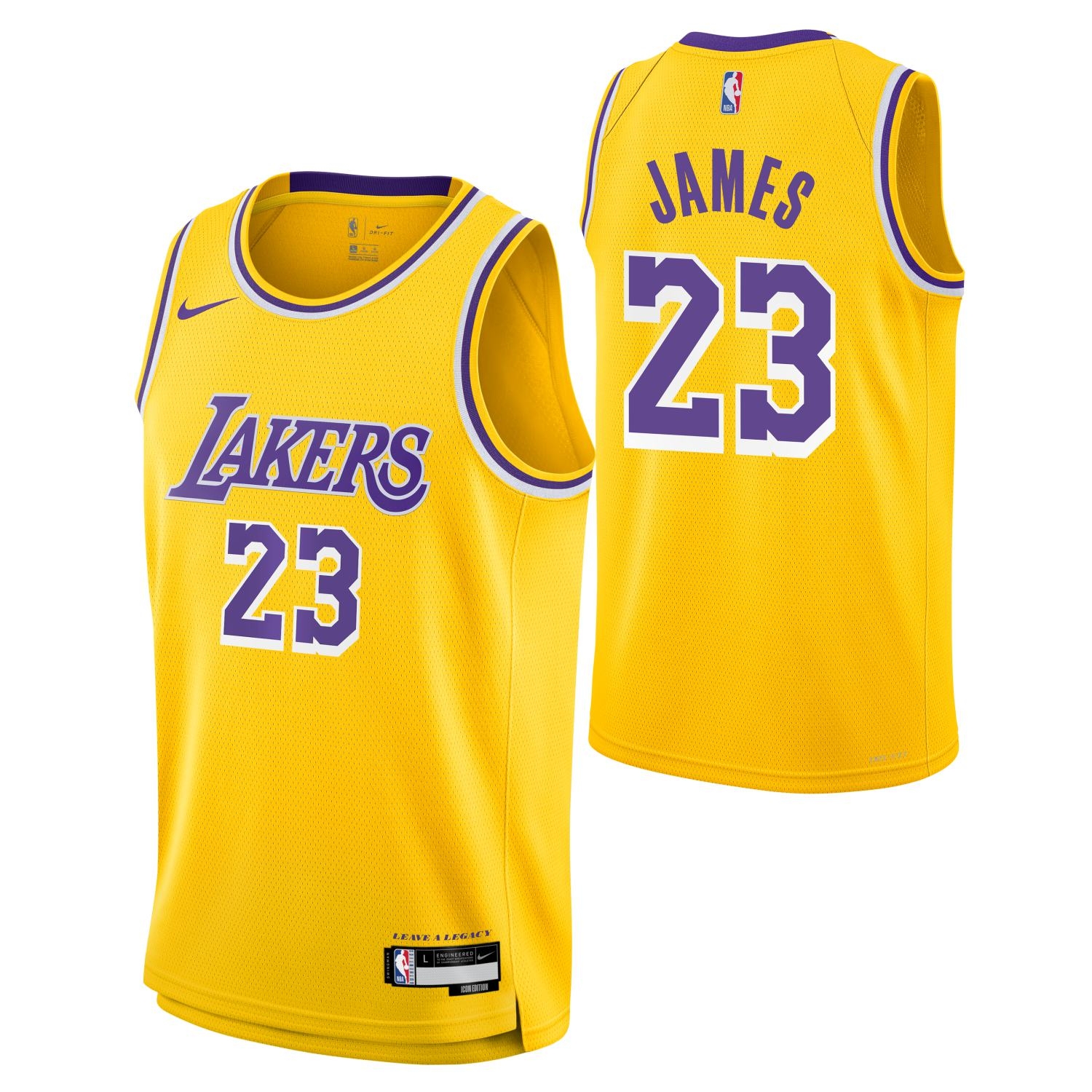 LeBron James #23 Los Angeles Lakers Nike Swingman NBA Jersey Yellow (YOUTH)