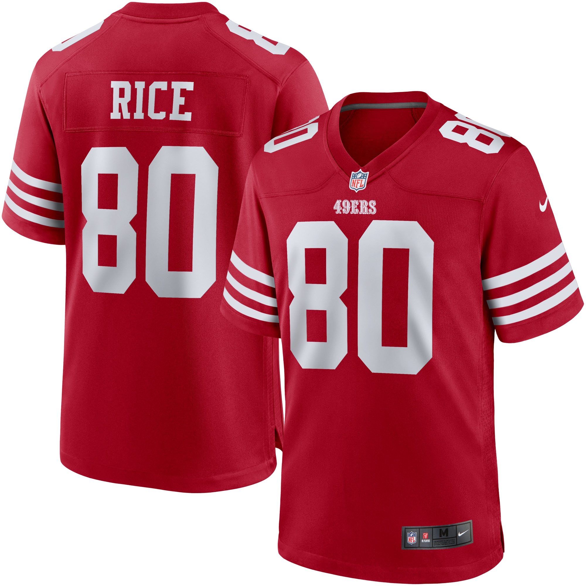 Jerry Rice #80 San Francisco 49ers Nike Game NFL Trikot Rot