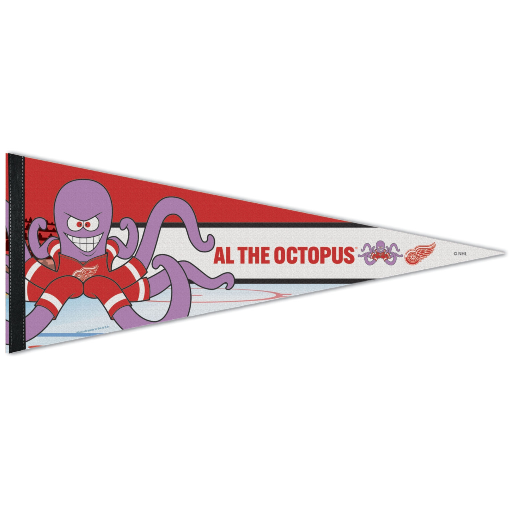 Detroit Red Wings Al The Octopus Mascot Premium NHL Wimpel