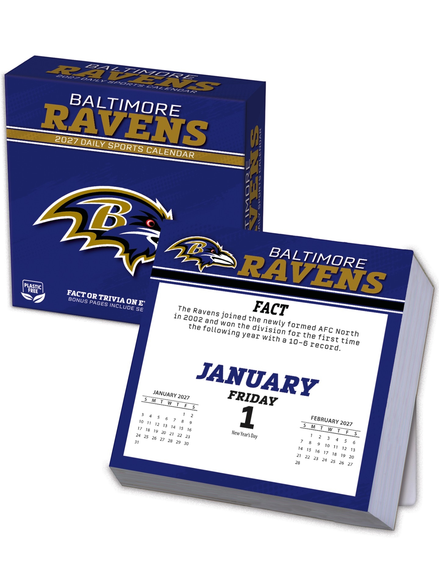 Baltimore Ravens 2027 NFL Desk Calendar