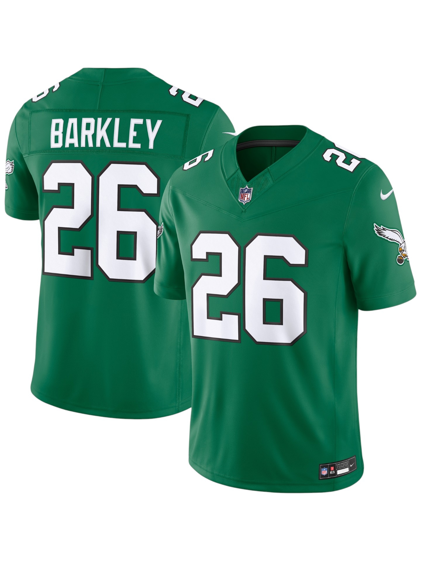 Saquon Barkley #26 Philadelphia Eagles Throwback Stitched Limited NFL Trikot Grün
