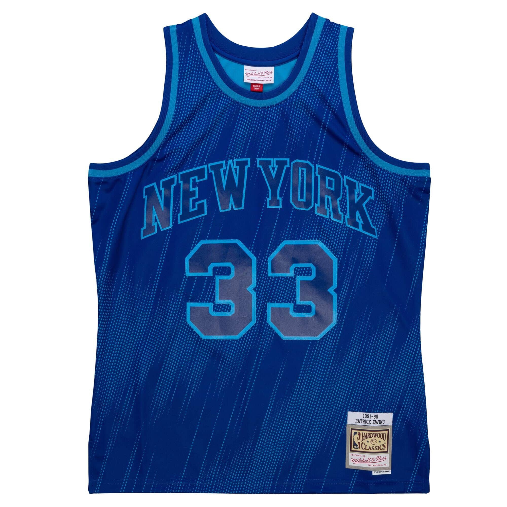 Patrick Ewing #33 New York Knicks Monochrome Mitchell & Ness Swingman NBA Trikot Blau