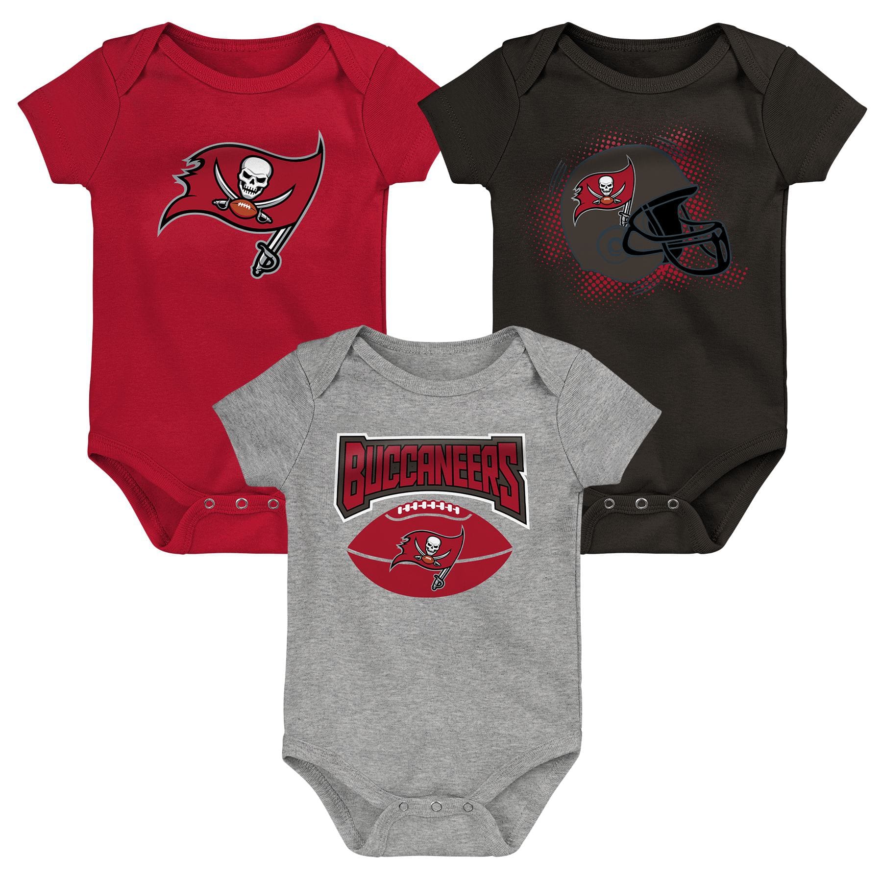 Tampa Bay Buccaneers Game On Creeper NFL Infant Bodysuit Set (3-Piece)