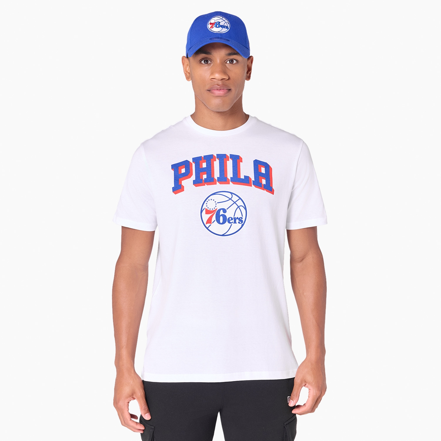 Philadelphia 76ers Team Logo New Era NBA T-Shirt Weiß