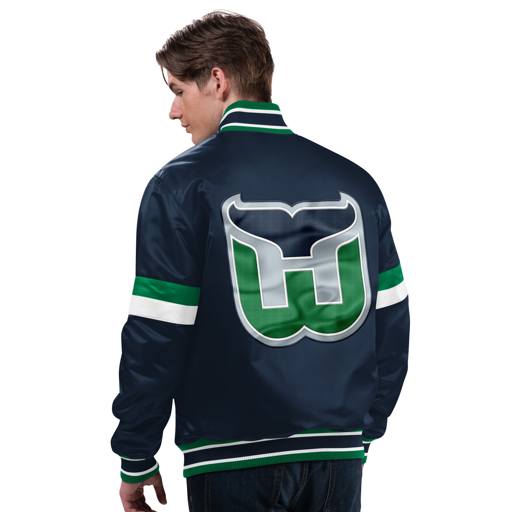Hartford Whalers Starter Vintage Diveplay NHL Varsity Jacket