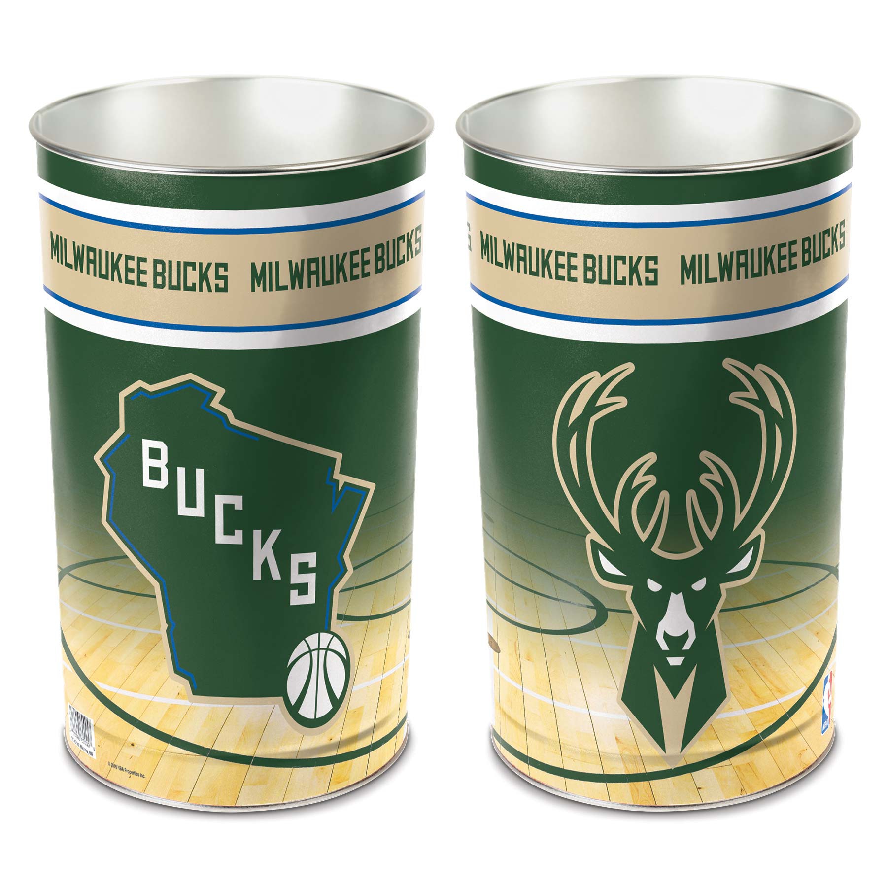 Milwaukee Bucks NBA Metall Papierkorb