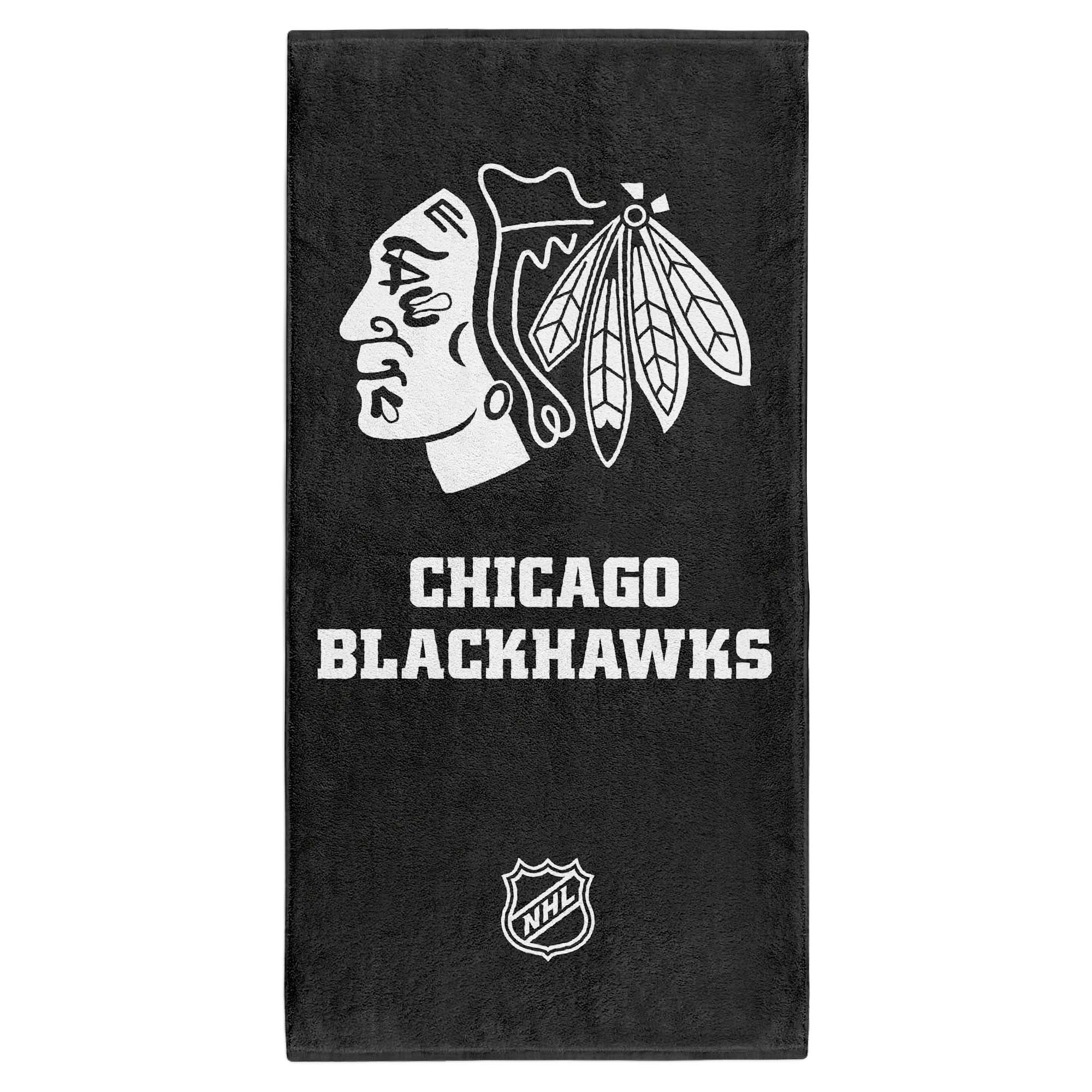 Chicago Blackhawks NHL Classic Badetuch Schwarz