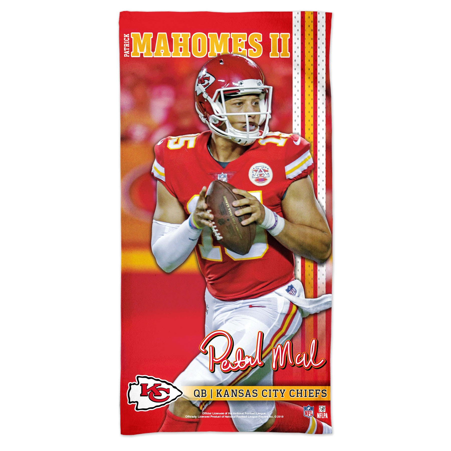 Patrick Mahomes Kansas City Chiefs Spectra NFL Strandtuch