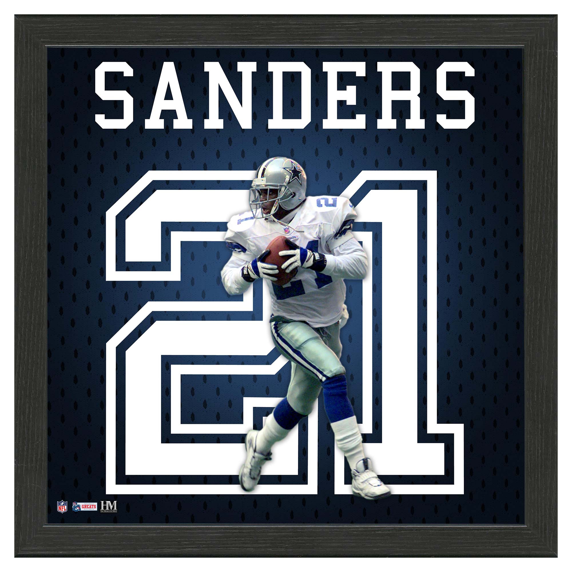 Deion Sanders #21 Dallas Cowboys Impact Jersey Gerahmtes NFL Bild