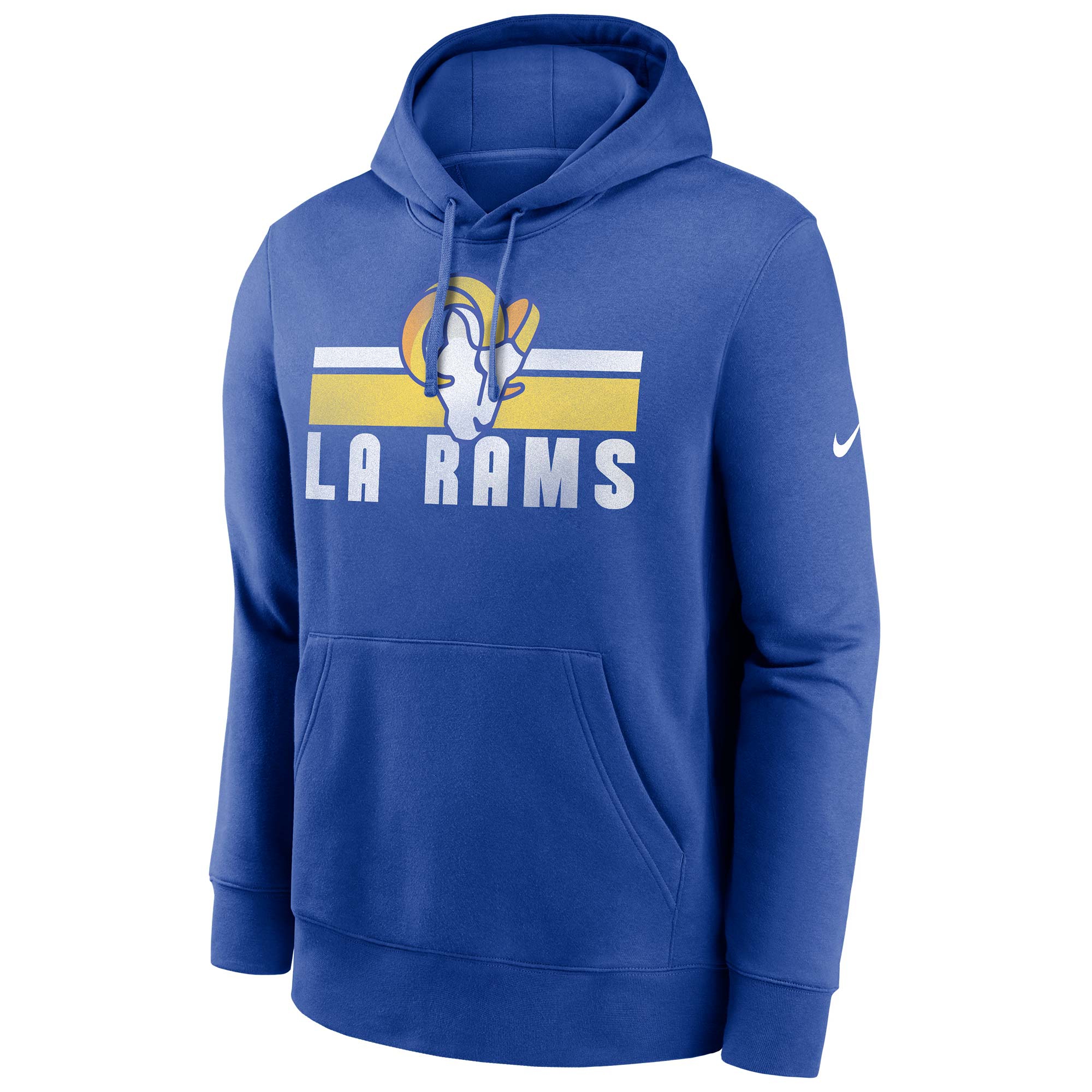 Los Angeles Rams Team Stripes Nike Club NFL Hoodie Blau