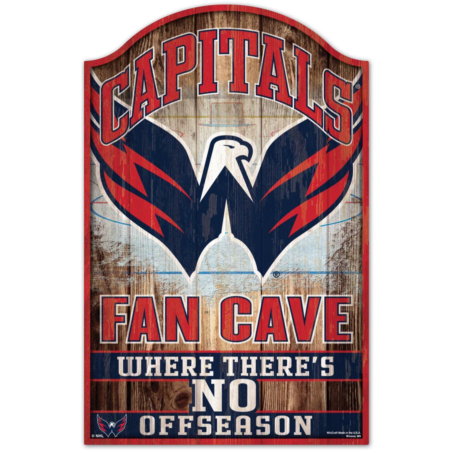 Washington Capitals WinCraft NHL Fan Cave Holzschild