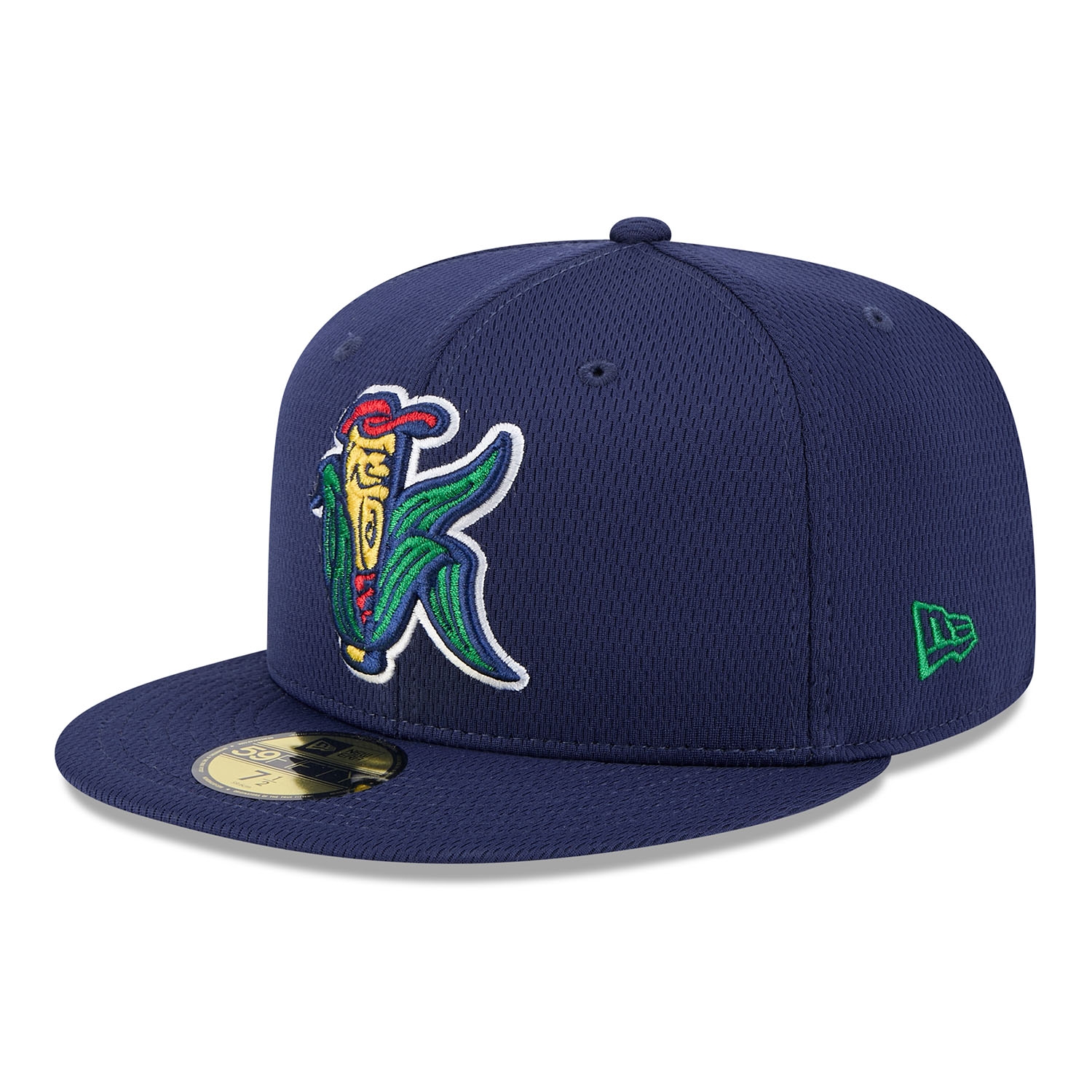Cedars Rapids Kernels MiLB Batting Practice Authentic 59FIFTY Fitted Cap Navy