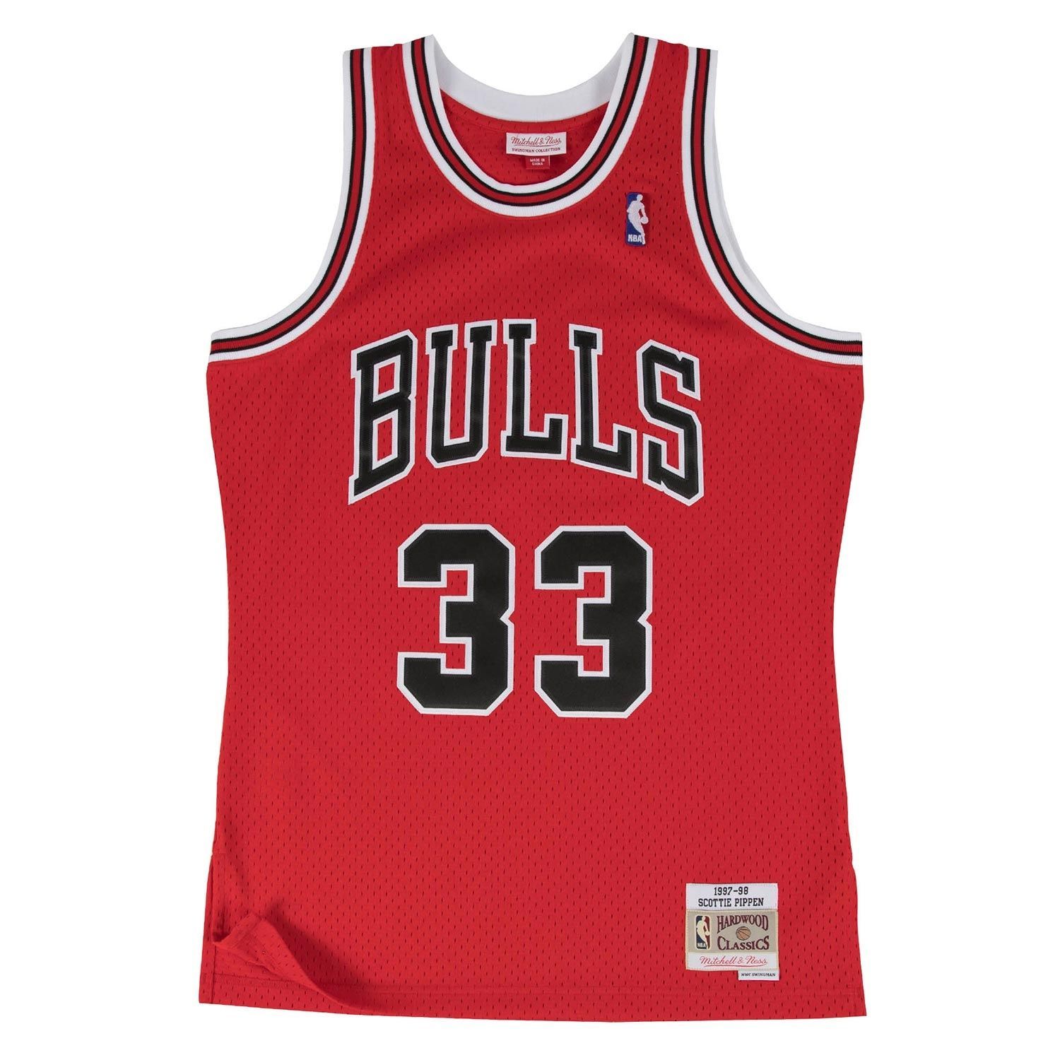 Scottie Pippen #33 Chicago Bulls 1997-98 Swingman NBA Trikot Rot