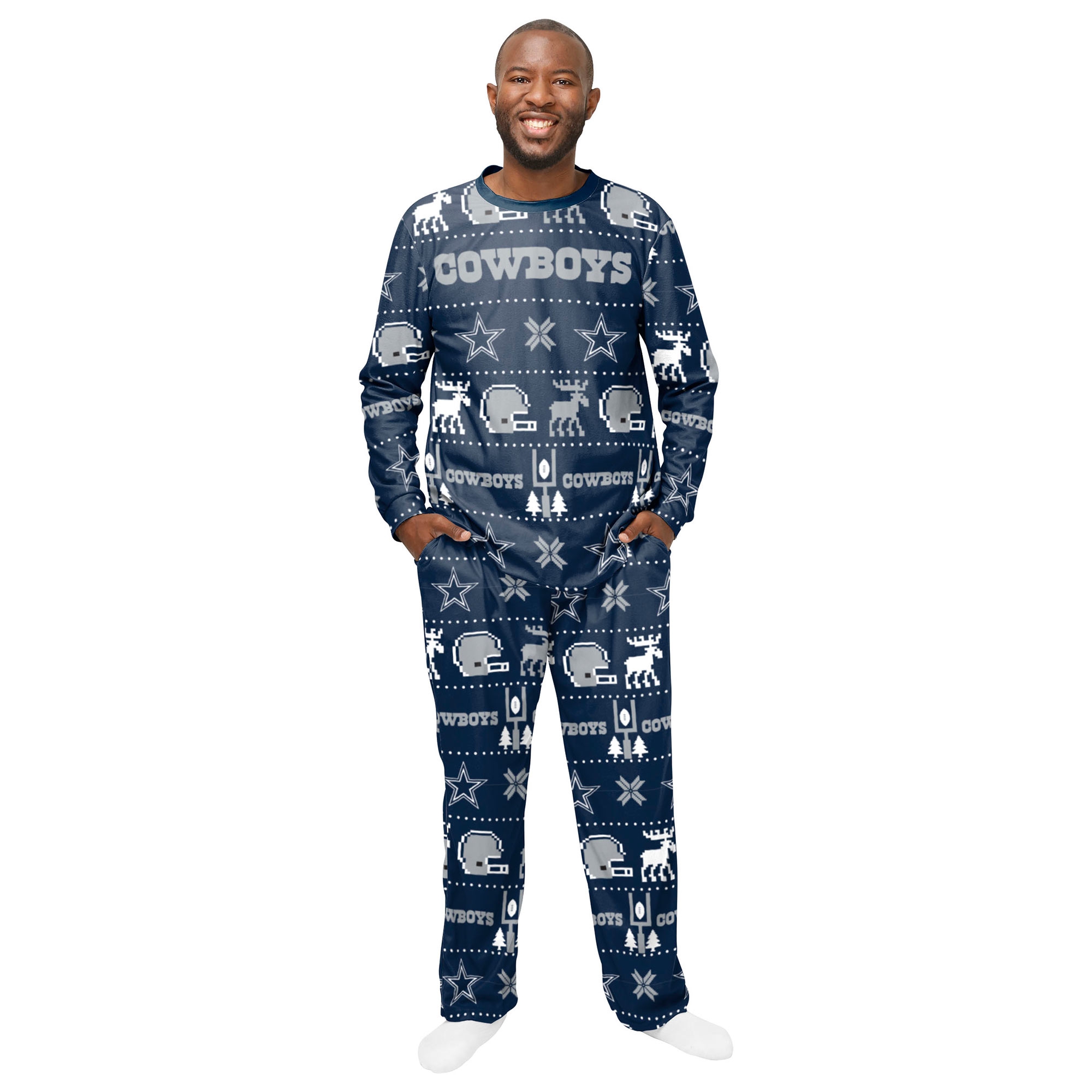 Dallas Cowboys Holiday Pajamas NFL Schlafanzug-Set (2-Teilig)