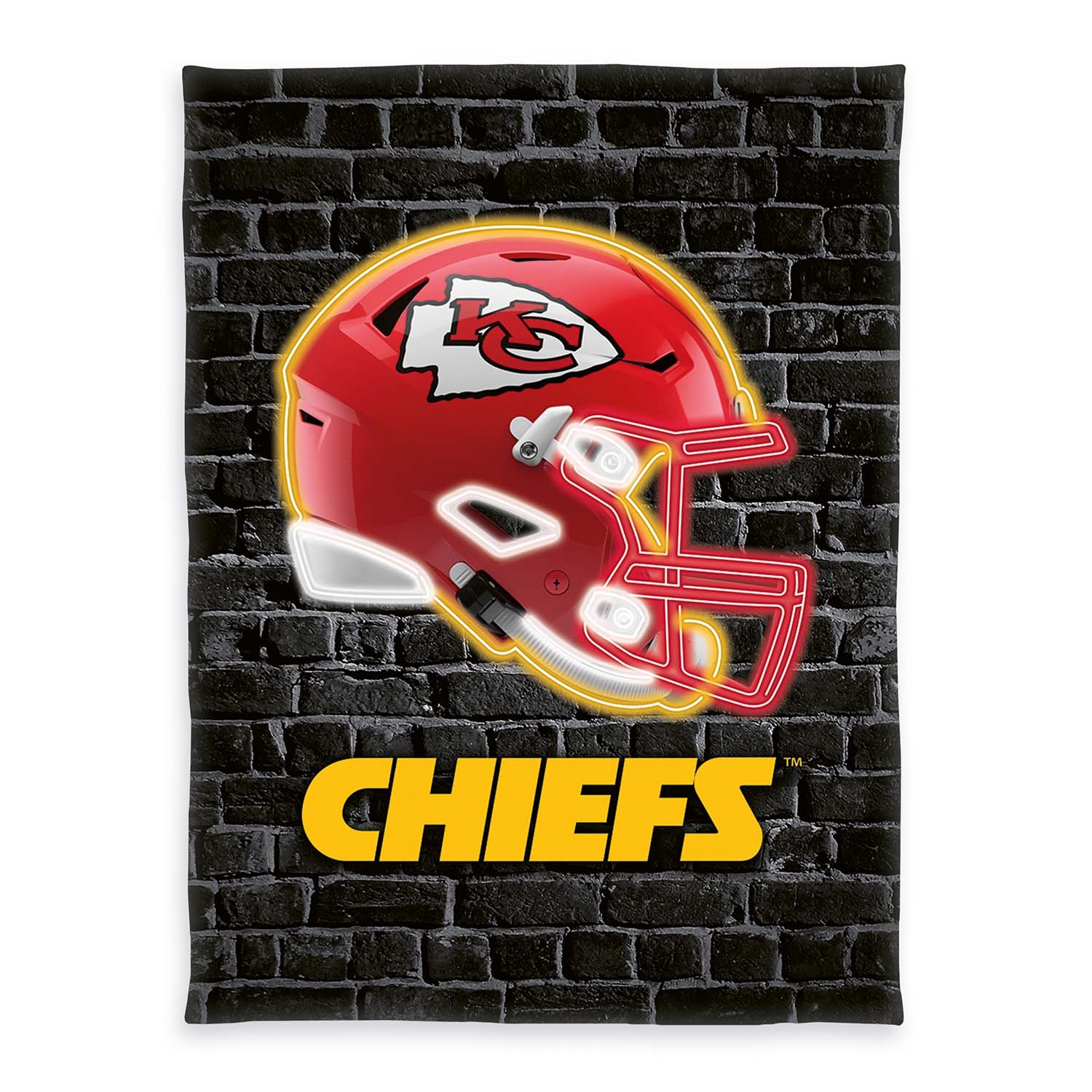 Kansas City Chiefs Wellsoft Flauschdecke Schwarz