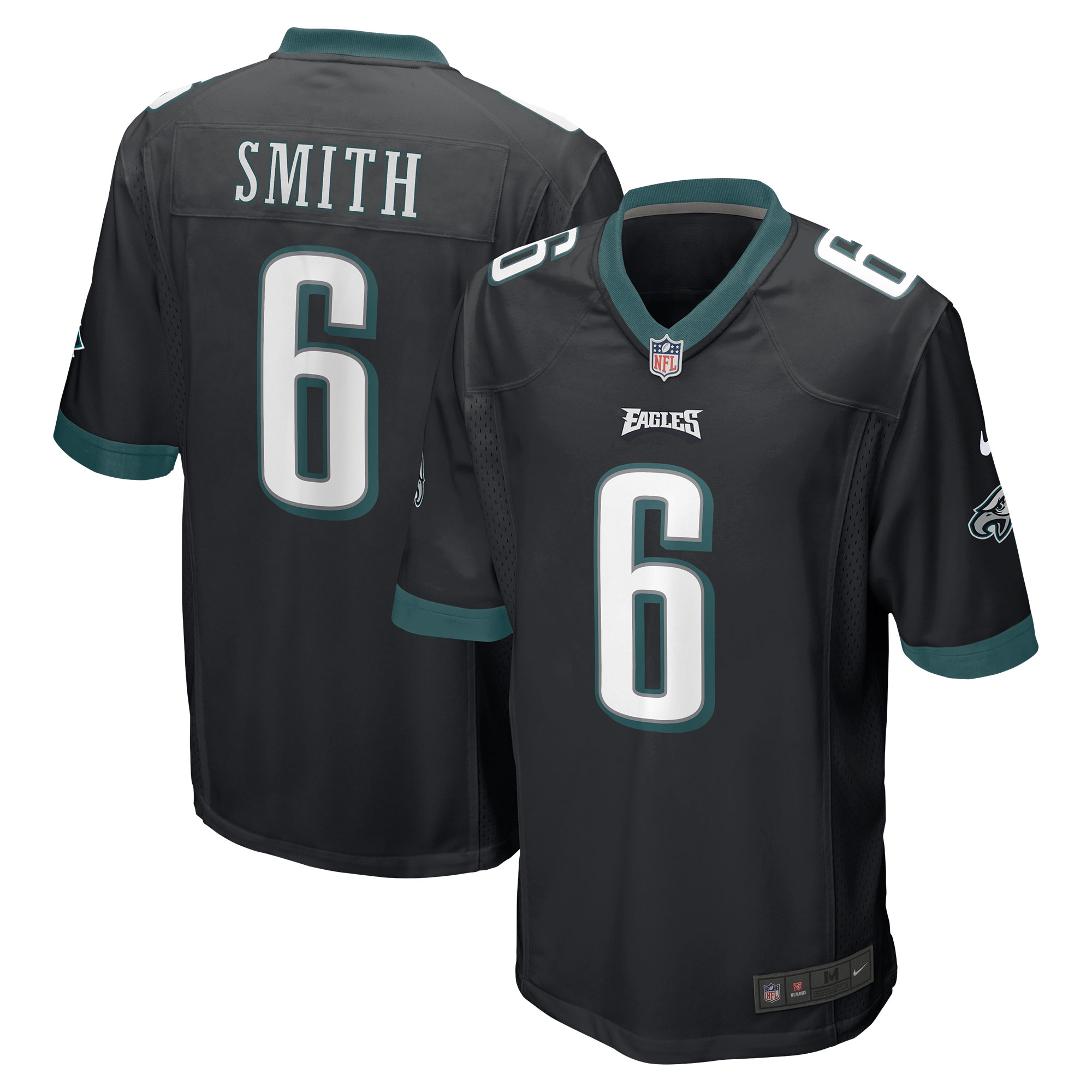DeVonta Smith #6 Philadelphia Eagles Nike Game NFL Football Trikot Schwarz