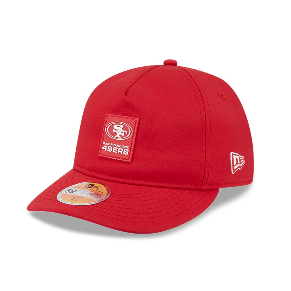 San Francisco 49ers 2025 NFL On-Field Sideline 59FIFTY A-Frame Fitted Cap Red