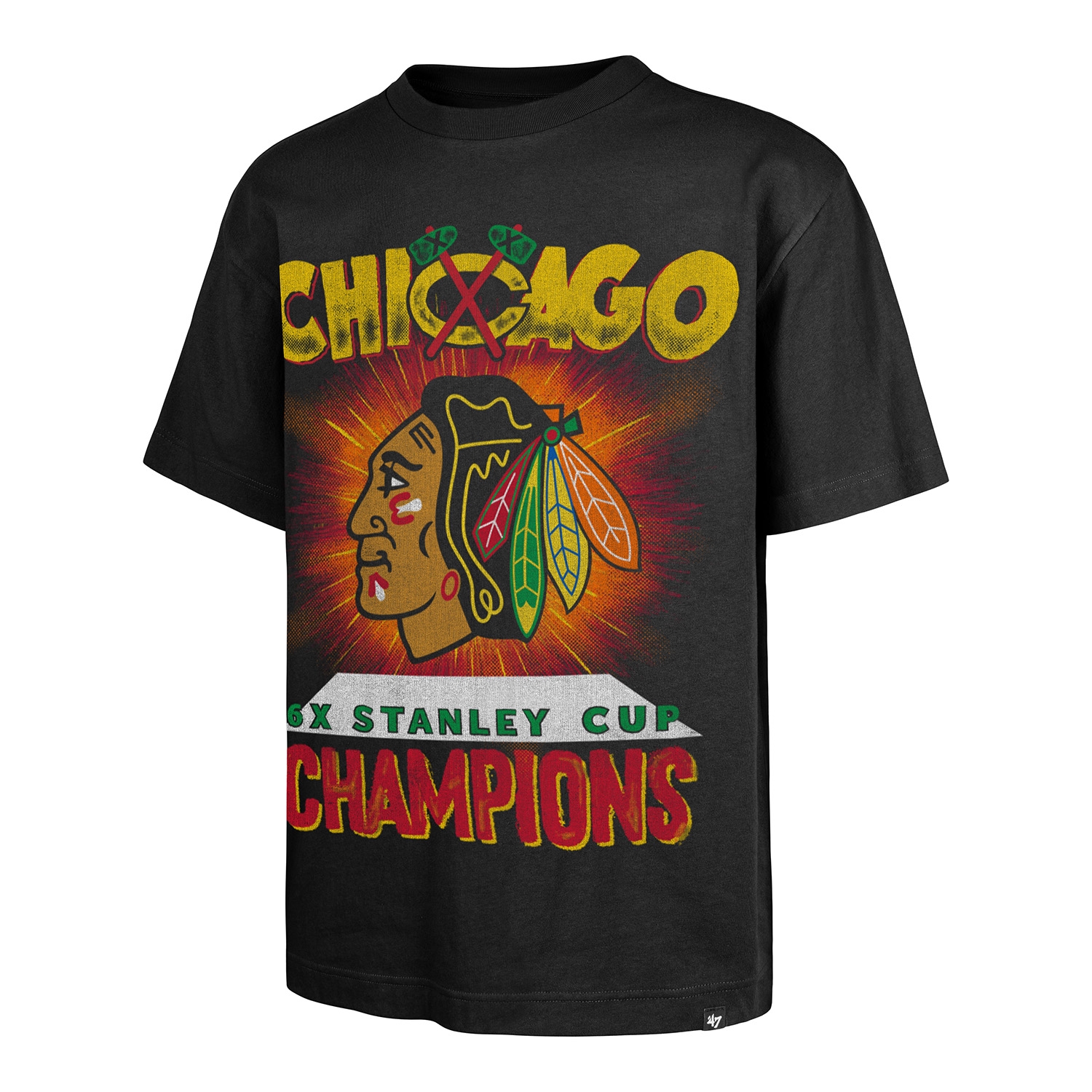 Chicago Blackhawks Flint Sigma '47 Foundation NHL T-Shirt Schwarz