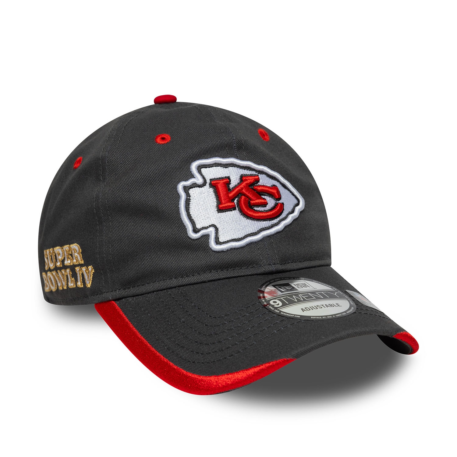 Kansas City Chiefs Super Bowl IV 9TWENTY Adjustable Cap Dunkelgrau