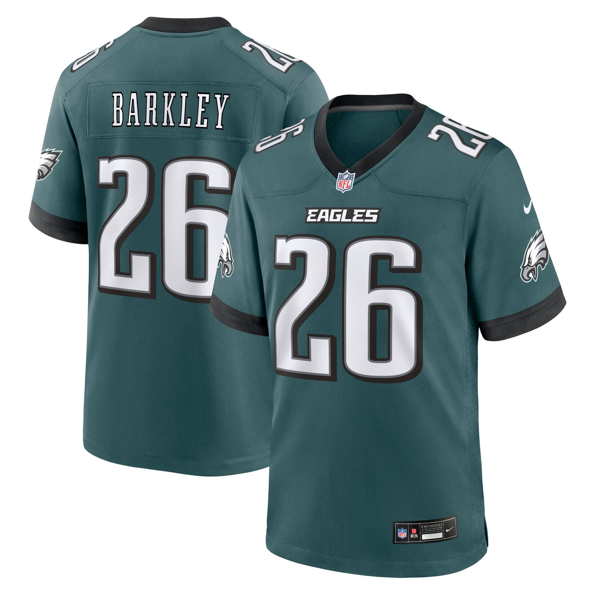 Saquon Barkley #26 Philadelphia Eagles 2026 Game NFL Trikot Grün