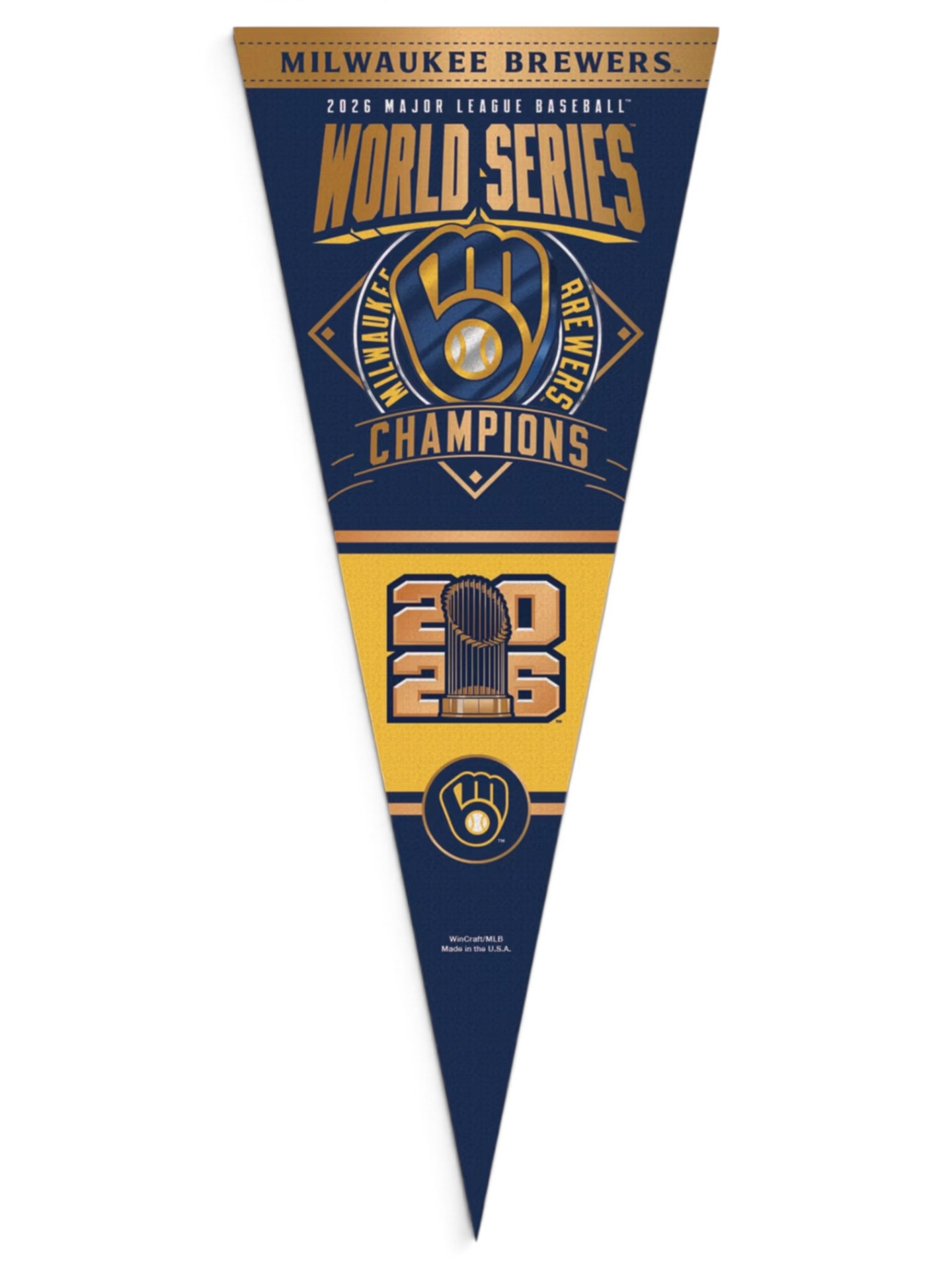Milwaukee Brewers 2026 World Series Champions Premium Wimpel