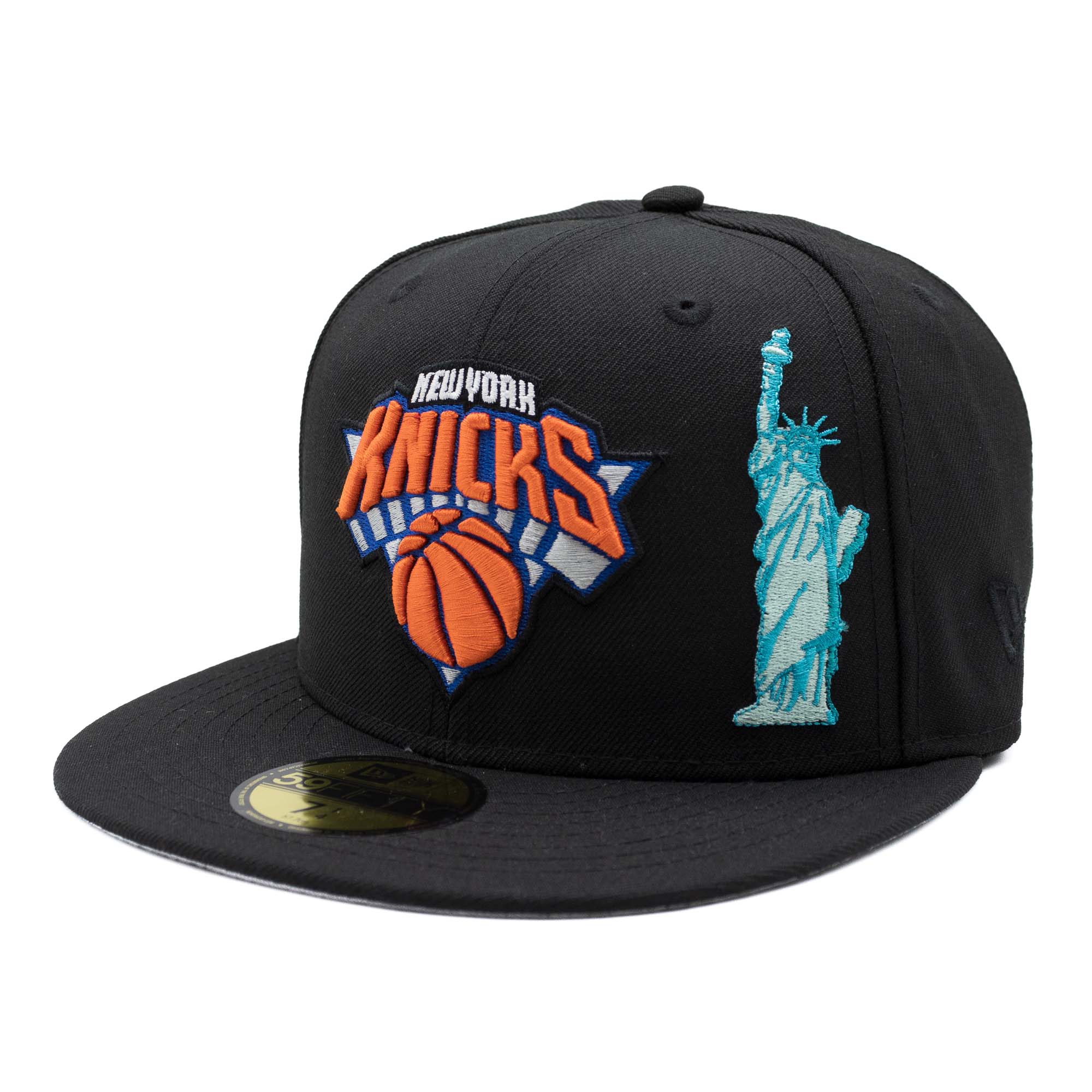 New York Knicks Statue of Liberty New Era 59FIFTY Fitted NBA Cap Schwarz
